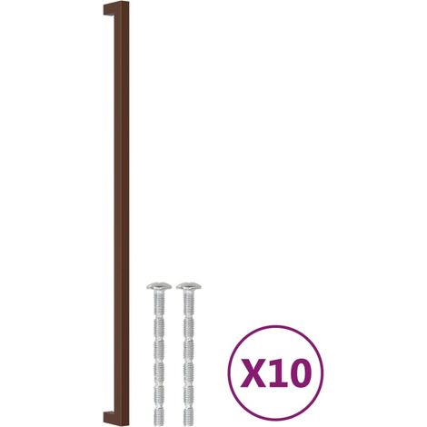 Poignées d'armoire 10 pcs Poignée de meuble bronze 480 mm acier inoxydable CFW11757 (1/5)