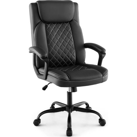 Office Desk Chair Padded Modern Executive Chair Ergonomic Height Adjustable (1/5)