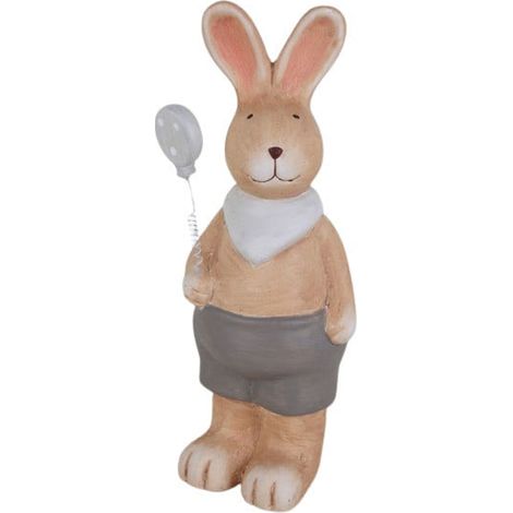 TrendLine Deko Hase Terracotta 25,5 cm braun Osterhase Hasendeko