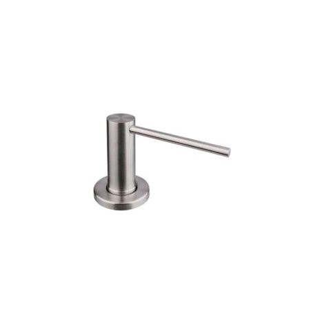 Dispenser di sapone da incasso Crezuo, dispenser di sapone da incasso per cucina e bagno, pompa in acciaio inox 304, riempimento dall'alto, finitura spazzolata.