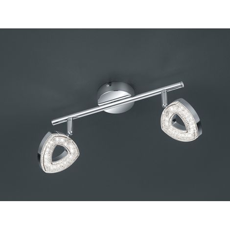LED Deckenstrahler TOURS 2-flammig Silber Chrom, Breite 30cm (1/5)