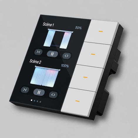 Panneau de commande tactile intelligent Zigbee 3,5 pouces pour rideaux et scénarios domotiques Gris gris 86 × 86 × 4 cm 200 g – Livraison gratuite (1/5)