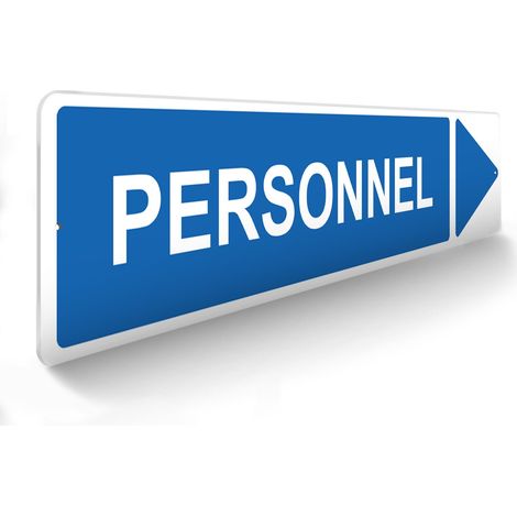 Panneau de signalisation pour parking · Personnel droite -  48 x 10 cm (1/5)