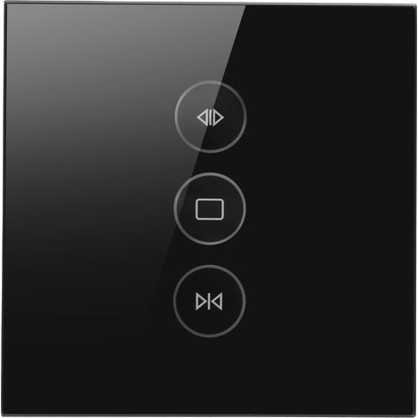 Interrupteur de rideau intelligent WiFi avec panneau tactile, minuterie, application et commande vocale pour Google Home, compatible Tuya, prise européenne 110-240 V (1/5)