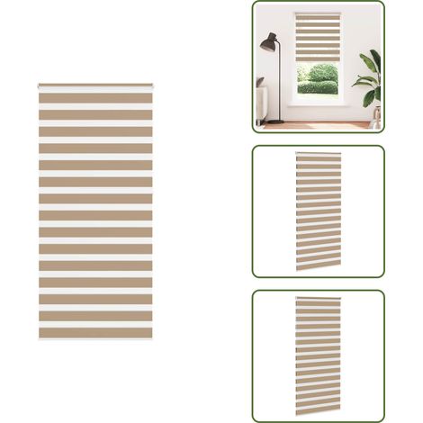 vidaXL Zebrarollo Sandbraun 100x230 cm Stoffbreite 95,9 cm Polyester (1/5)