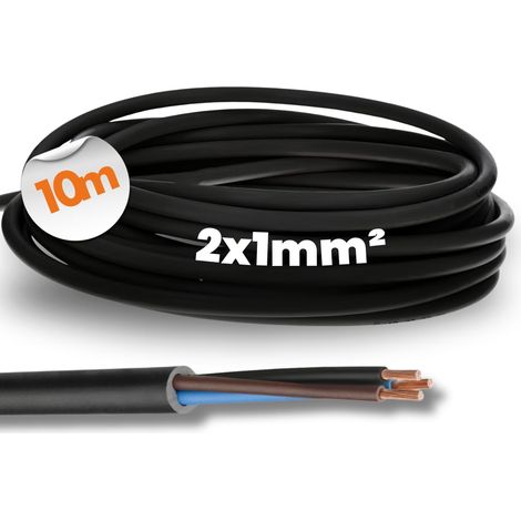 LAPP 1600251 H05RN-F 2X1 MM² CÂBLE FLEXIBLE UV-RÉSISTANT ROBUSTE SANS CONDUCTEUR DE PROTECTION POUR APPAREILS MANUELS ET DÉCORAT