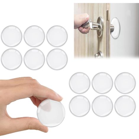 Amortisseur Porte 12 Pièces Auto-Adhésif Porte Placard 50x5.5mm Coulissante Caoutchouc Rond Transparent Aucun Perçage Empêche Poignées Porte D'être Violemment Heurtées (1/5)