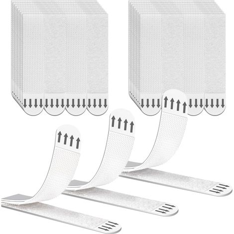 Languettes Accroches Tableaux, 32 Paires Accroche Tableau Sans Percer pour les Cadres et les Affiches, Installation Facile Sans Outils, Sans Dommages, Sans Résidus (L) (1/5)