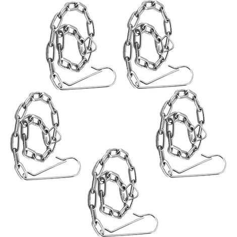 Chaîne de Clapet de Toilette en Acier, Acier Inoxydable, 5pcs (1/5)