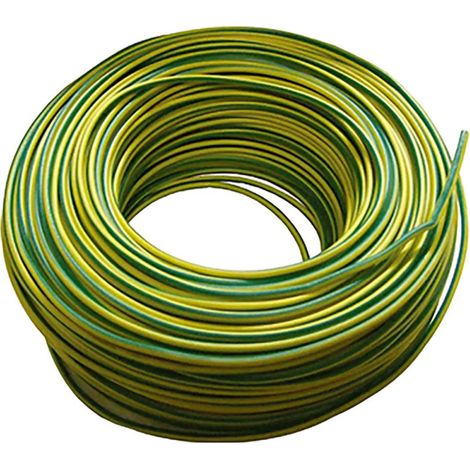 Cable Electrico Libre Halogenos 6 mm2 Verde/Amarillo 50 m  Hilo PVC H07Z1-K  Manguera Electricidad (1/5)