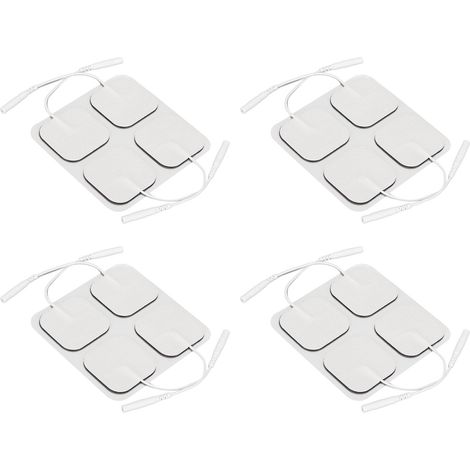 16 Électrodes Adhésives TENS Réutilisables 2mm, Lot de 16 Pièces 4x4cm pour Thérapie Électrique (1/5)