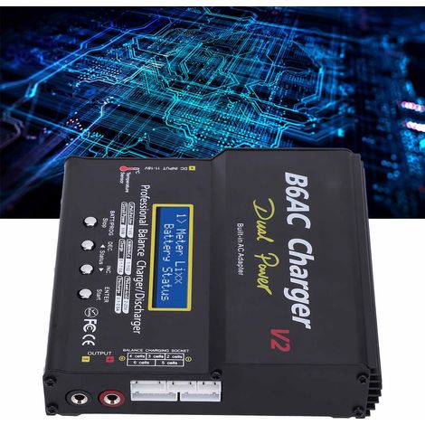 Ladegerät für das Modellflugzeug B6 IMAX B6AC V2, 80 W 7 A mit intelligenter Balancer-Funktion, schwarz, europäischer Standard 220 V (1/5)