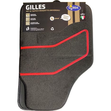 Tappetini da auto in moquette lubex velluto rosso