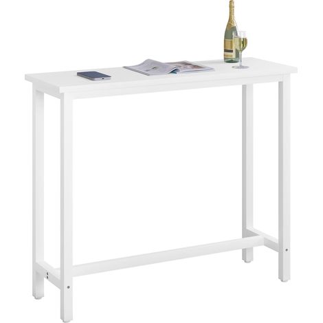 WOLTU Kitchen Bar Table Counter Breakfast Dining Table Coffee Table Metal Legs White (1/5)