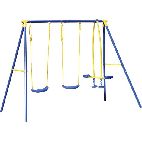 Altalena da Giardino 4 Posti con Cavallina 261x142x182 cm