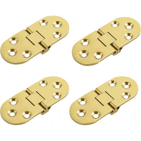 Folding Table Hinges, Foldable Connector, 180 Degree Folding Stainless Steel Furniture Assembly, 2mm Thick, Chrome Finish, Stainless Steel, 4 Pcs or (1/5)
