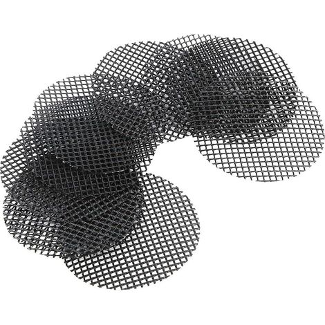 10 Pieces Round Flower Pot Pad, 8 cm Flower Pot Mat Gardening Mesh Flower Pot, Black Pad Hole Mesh Mat Breathable Mesh Pad for Plants Garden, Bonsai Garden Tools (1/5)