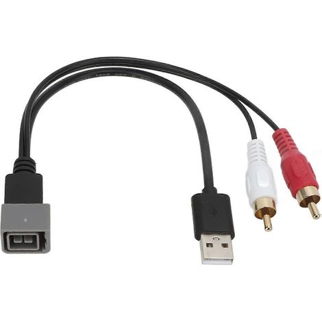 Adaptateur de câble audio/vidéo USB 2 RCA mâle 8 broches pour Nissan Cube 2011‑ (1/4)