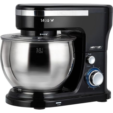 MPM Robot de cocina planetario negro 9 litros 1600 W