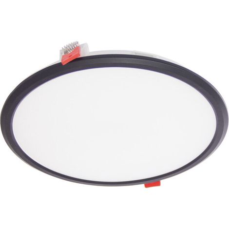 Downlight Rond - Spot LED extra plat encastrable – cons. 18W/2500 lumens – CCT 3000K/4000K/6500K - IP44 – Blanc/Noir (1/5)