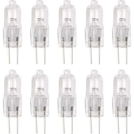 10 Pièces Lampe Halogène G4 12V 35W Blanc Chaud à Broches