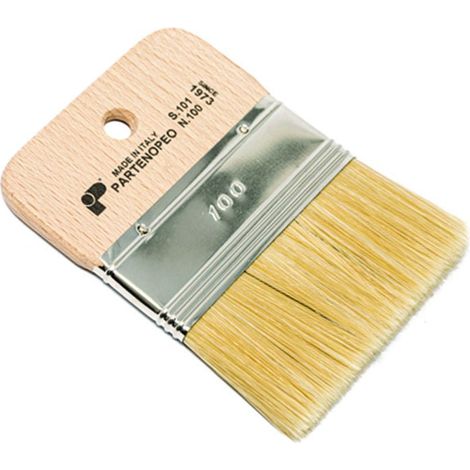Spalter Decorativo Setola Bionda Manico Corto Legno - mm.9x70 - altezza setola mm.57 - 12 pz
