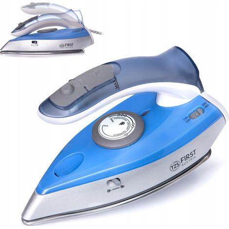 FIRST 1100W Reisebügeleisen Blau und Silber