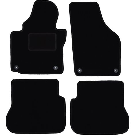Schwarze Veloursmatten für: Volkswagen Caddy 2K 2FL Minivan (2013-) (1/5)