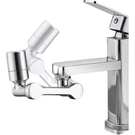 Multifunktionaler, einziehbarer Wasserhahnregler mit 1080°-Drehung, Luftsprudler und Dual-Mode-Adapter (Wasserhahn nicht im Lieferumfang enthalten). (1/5)