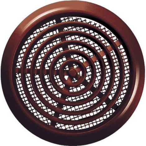 Braunes Lüftungsgitter für 80 mm Öffnung (1/2)