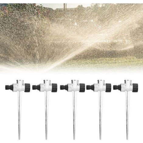 Stück Rasensprenger mit Metallspitzen, Bewässerungsanschluss mit 1/2 Zoll Innengewinde, Außengewindeanschluss für Bewässerungssysteme. (1/5)