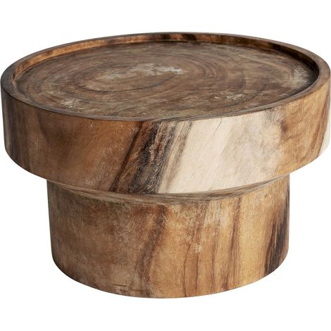 Table basse ethnique en bois de suar finition sculptée marron - Marron bois naturel sculpté (1/5)