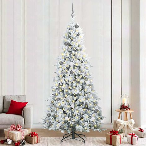 vidaXL Árbol de Navidad artificial con ramas articuladas 240 cm (1/5)