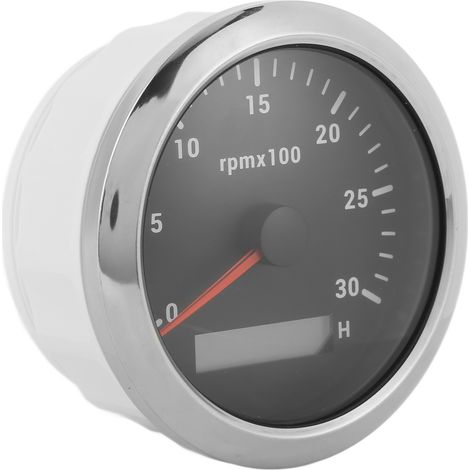 Tachymètre à aiguille de 85 mm, réglable de 0 à 3 000 tr/min, rétroéclairage 7 couleurs, pour voiture, bateau, moteur, générateur, 9-32 V CC, noir (1/5)