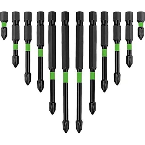 2023Nouveau D'Embouts de Tournevis, 12Pcs S2 Driver Drilling Work Set, Strong Head Bits pour Power Screwdriver Impact Drill (1/5)