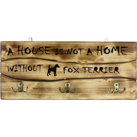 Fox terrier a pelo corto - appendiabiti con cane, espositore per medaglie, decorazione per la casa di Art-Dog (1/5)
