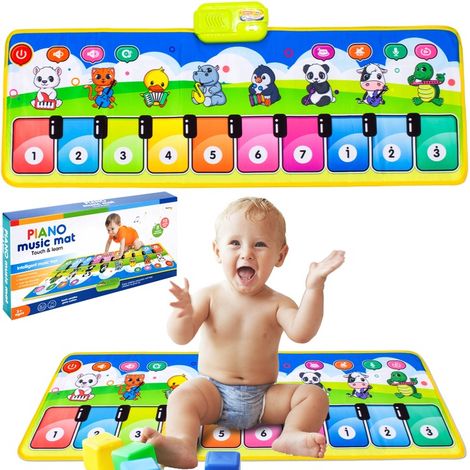 Tappetino musicale interattivo con registrazione del suono del pianoforte, gioco per bambini. (1/5)