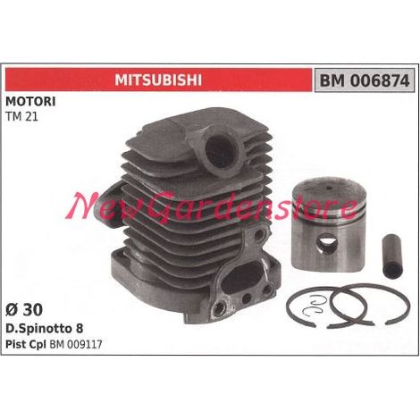 Segmentos cilindro pistón motor desbrozadora MITSUBISHI TM 21 006874