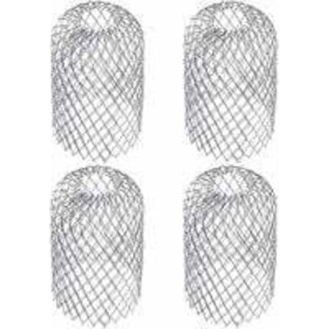 Paquet de 4 crépines de gouttière, crépines de gouttière, écrans de gouttière, bloqueurs de feuilles, protège-feuilles, couvercles de gouttière, acier inoxydable, 6,69 x 3,15 pouces (1/4)