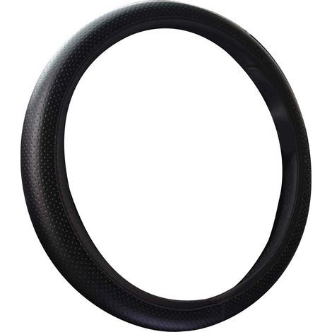 Volant de voiture 38cm de diamètre, housse universelle en similicuir noir pour protection et modification (1/5)