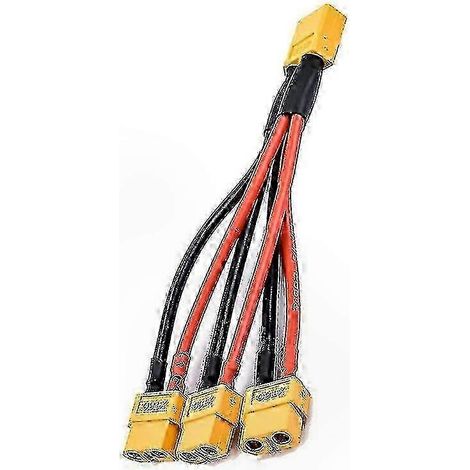Doppelter XT60-Parallelbatterieanschluss mit 14AWG-Silikonkabel, Y-Verlängerungskabel für Stecker und Buchse (1/5)