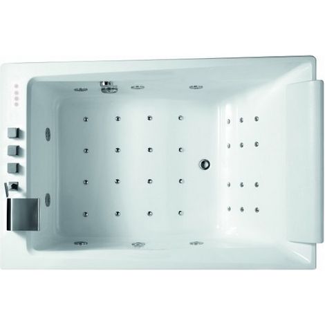 Bagno Italia Vasca idromassaggio da incasso 180x120 con 36 getti cromoterapia senza pannelli laterali (1/5)