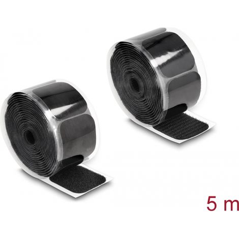 Delock Almohadilla autoadhesiva en rollo 45 x 50 mm - longitud 5 m negro