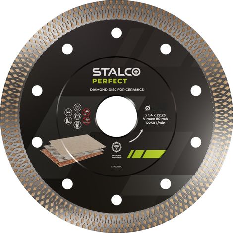 Disco diamantato Stalco per ceramica ø 180 x 1,9 x 25,4 / 22, 23 mm S-71964