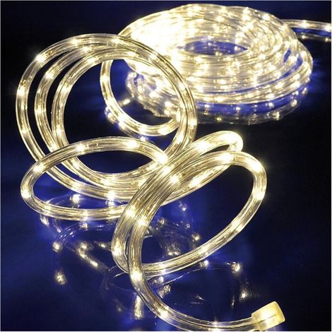 Tube Lumineux Blanc Chaud De 10 Mètres Pour L'extérieur Avec Contrôleur De Jeu De Lumière (1/3)