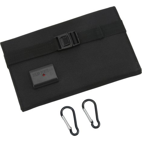 Panneau solaire pliable 20 W 5,5 V avec port USB portable, monocristallin, idéal pour les voyages et le camping en plein air. (1/5)