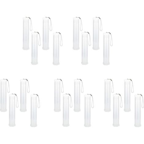 Lot de 20 Étuis à Pinceaux en Plastique Extensibles, Tube de Support de Pinceau Long Transparent, Contenant de Rangement pour Crayons (1/5)