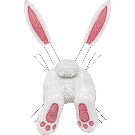 Guirlande De Pâques - Lapin En Peluche Et Fleurs Artificielles - Décoration Murale Pour Porte Salle De Séjour Cheminée - Intérieur - 1 Pièce (1/5)