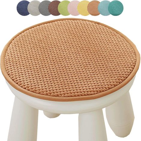 Coussin tabouret bar rond D3, Ø35 cm, antidérapant, usage int/ext (1/3)