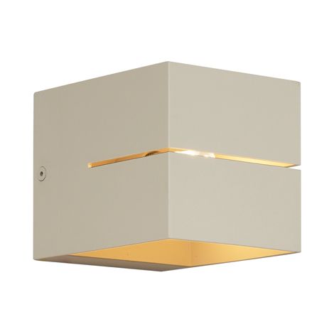 QAZQA transfer - Applique murale - 1 lumière - L 9.7 cm - Beige - Moderne - éclairage intérieur - Salon I Chambre I Cuisine I Salle à manger (1/5)